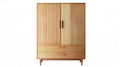 Szafa do sypialni z MDF w okleinie dębowej, naturalny dąb, 100 x 45 x 180 cm