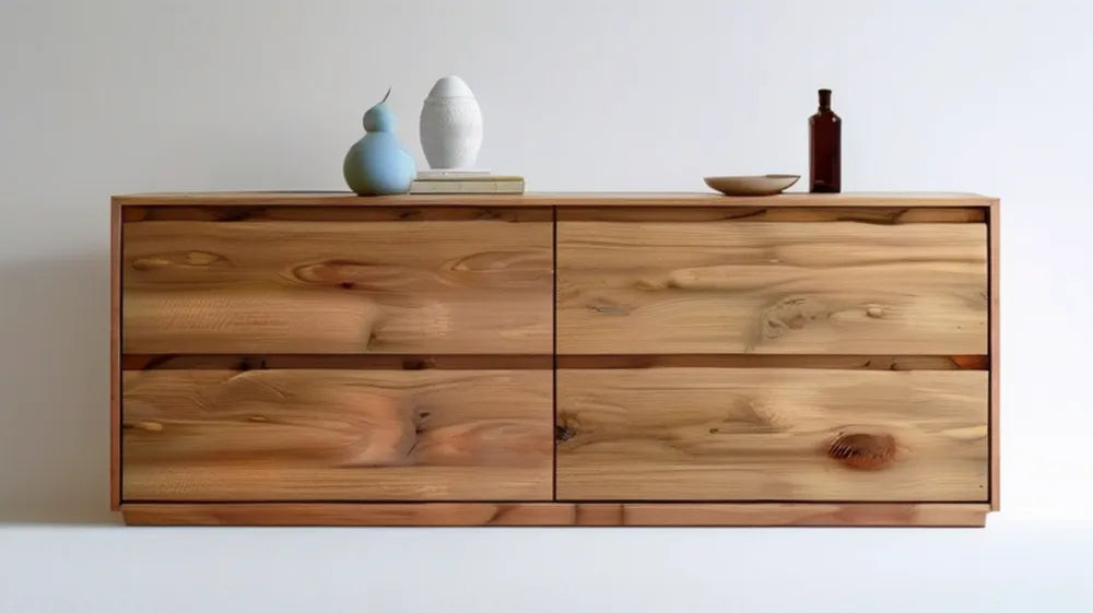 Komoda z litego drewna sosnowego, naturalny brąz, 160 x 45 x 75 cm