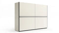 Szafa do sypialni z płyty laminowanej Ecru/Czarna 200 × 60 × 200 cm